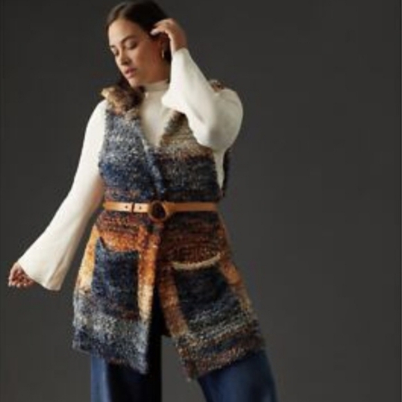 Anthropologie Sweaters - Pilcro Anthropologie Space-Dye Long Sweater Vest NWT
